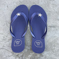 Navy Blue Star Flip Flops