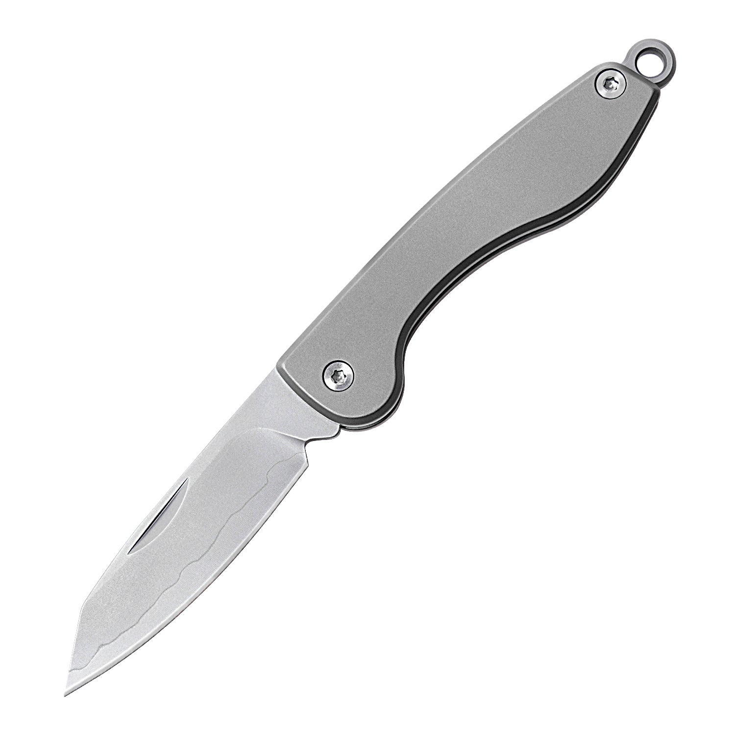 Mini Folding Titanium Utility Knife Portable Pocket Knife Camping Food Processing Food Construction Repair Outdoor Equipment Keychain Mouth