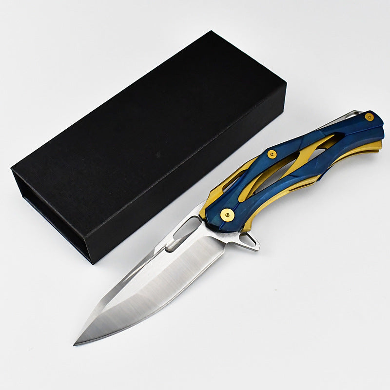 Color Titanium Self-defense Outdoor Carry Folding Knife