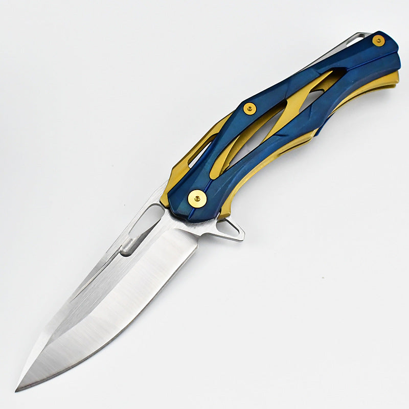 Color Titanium Self-defense Outdoor Carry Folding Knife