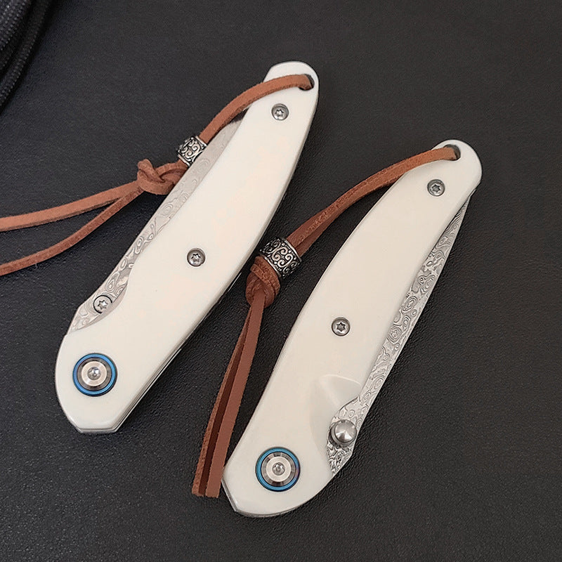 Damascus Steel Outdoor Folding Knife