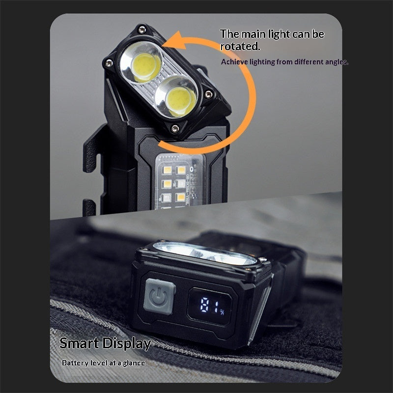 Multi-functional Tactical Work Tactical Vest LED Mini Light For Illumination And Signaling Outdoor Pack-mounted Flashlight