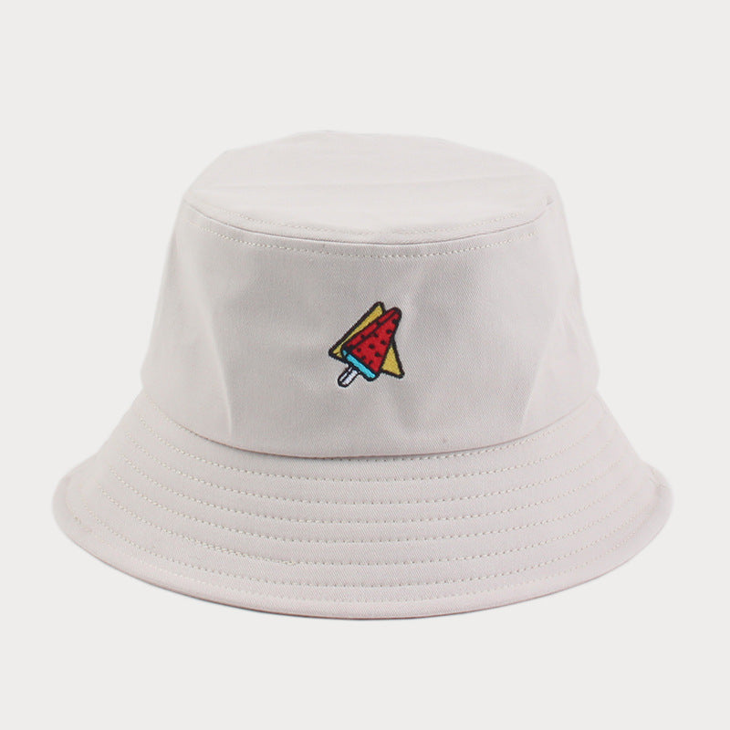 Watermelon embroidered fisherman's sun hat