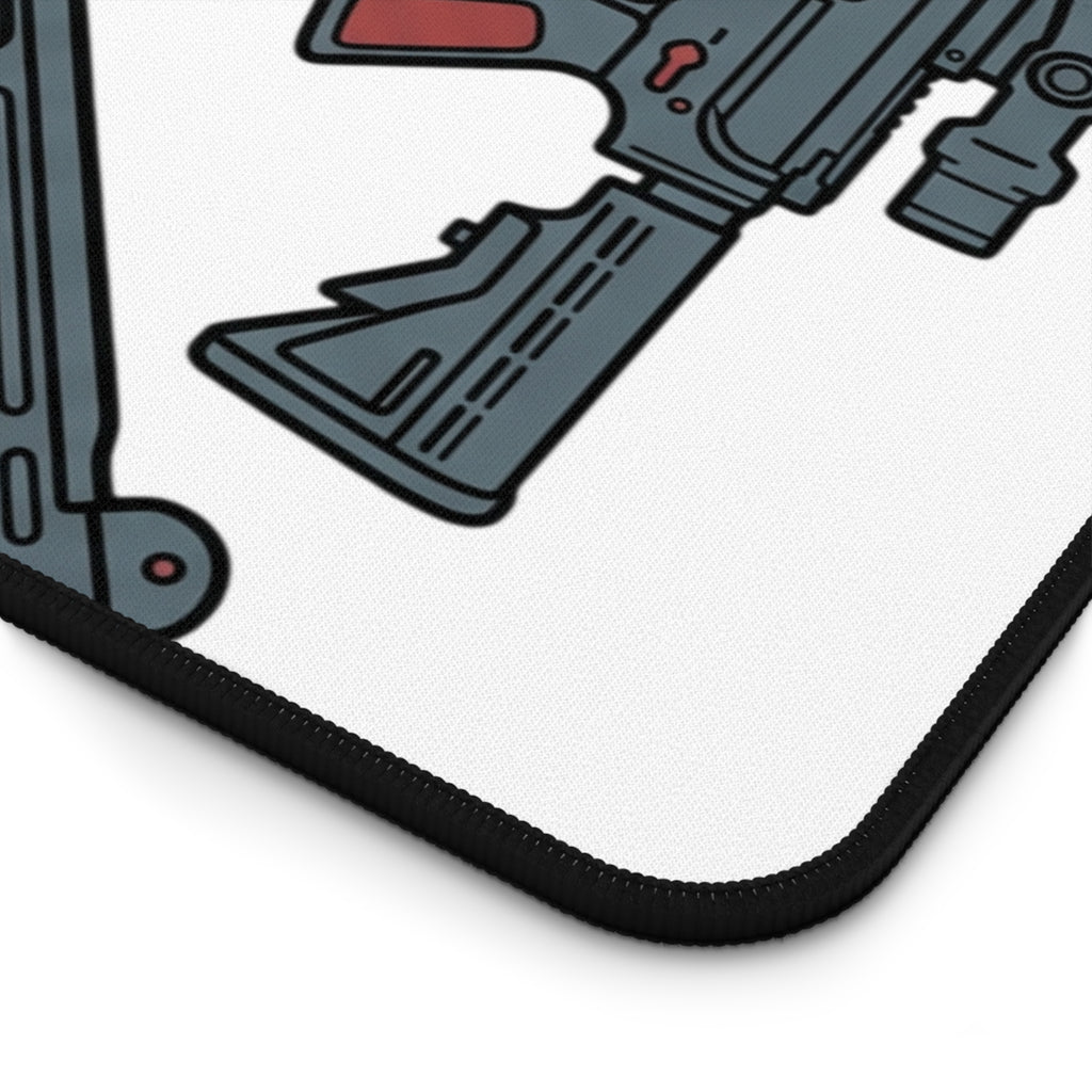 Gun Pattern Desk Mat — Tactical Firearms Gaming Mousepad