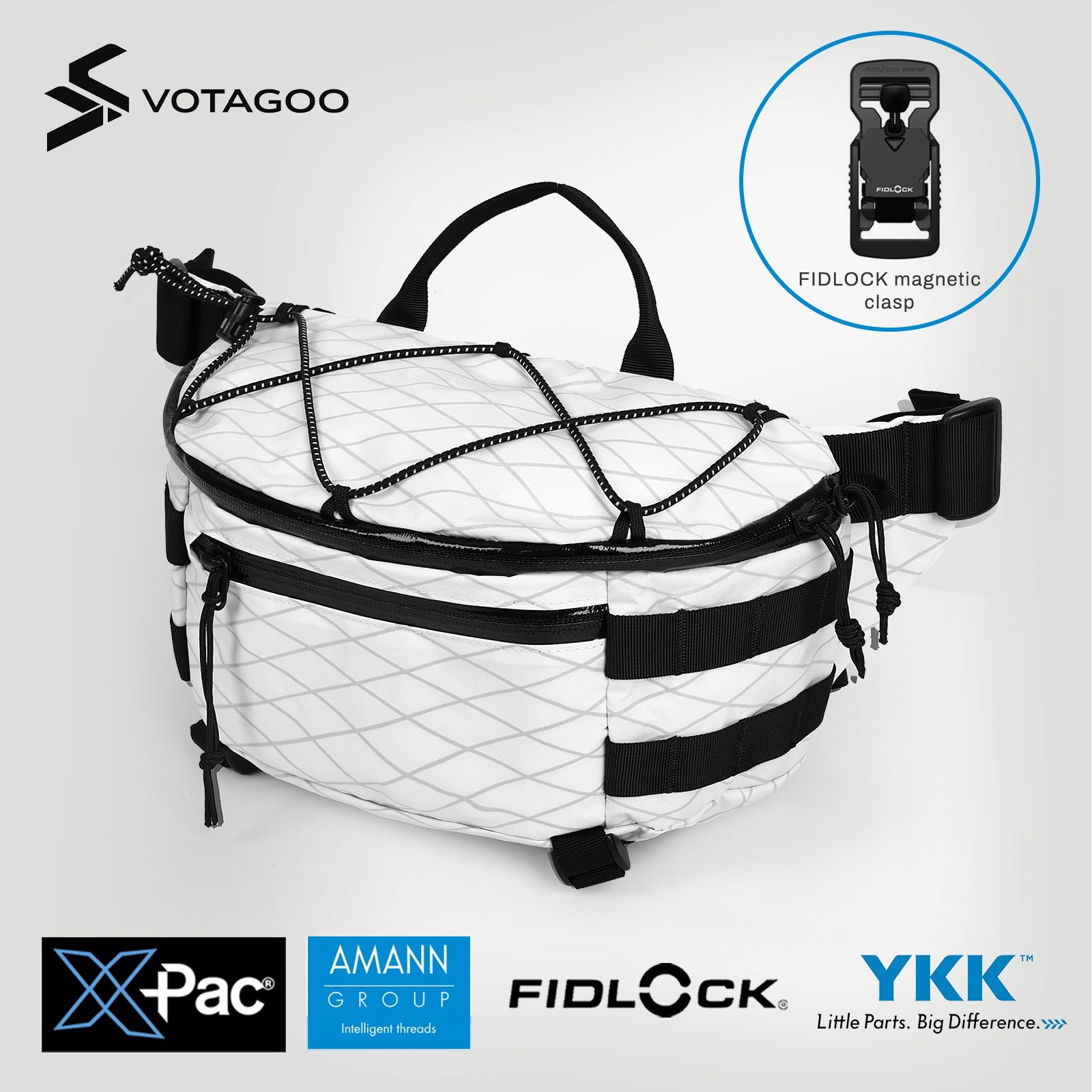 VOTAGOO® X-Pac Nylon Waist Bag Fanny Pack