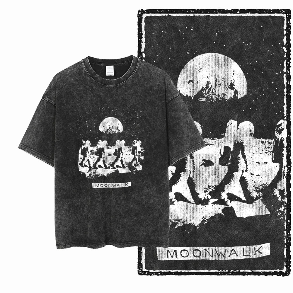 SA ASTRONAUT SPACE THEMES Printed Cotton Acid Washed Graphic Unisex T Shirt Cool Streetwear Men Tshirts Big Size Tee for men