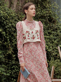Watercolor Neverland Knitted Hollow Embroidered Vest