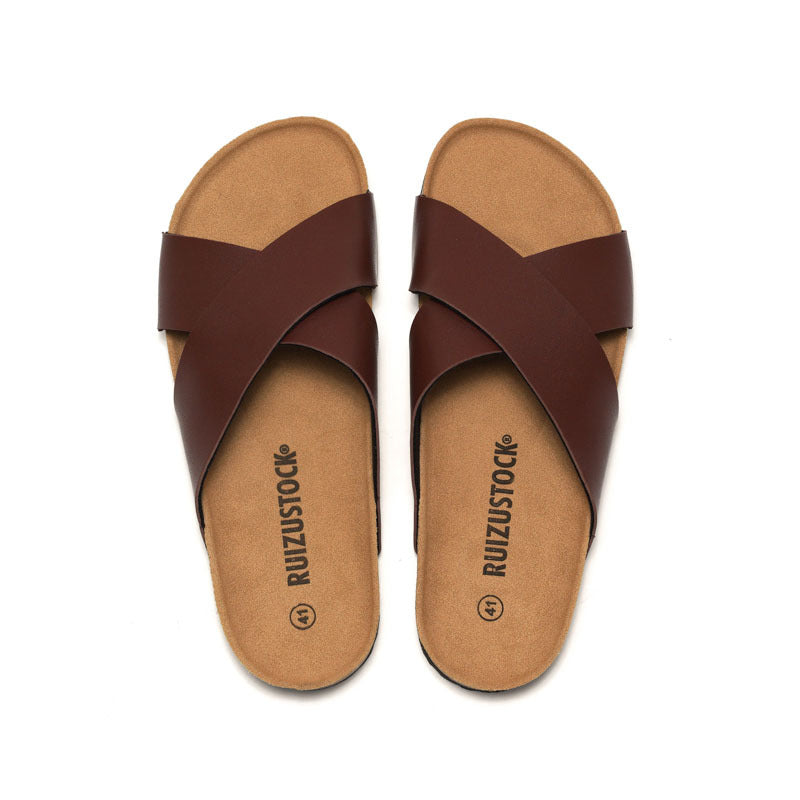 Summer New Men's Cork Slippers