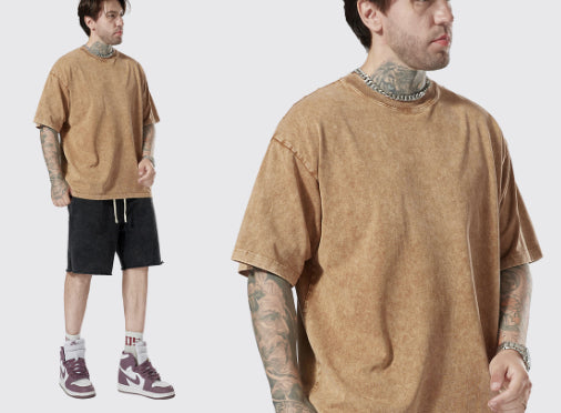 Men's Summer Retro Streetwear Loose Short-Sleeve