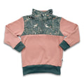 Youth Bamboo Fleece Half-Zip | Terracotta With Twilight Grove