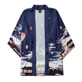 Ukiyo-e Sky Lantern Retro Cardigan Kimono Bathrobe Loose Chinese Style