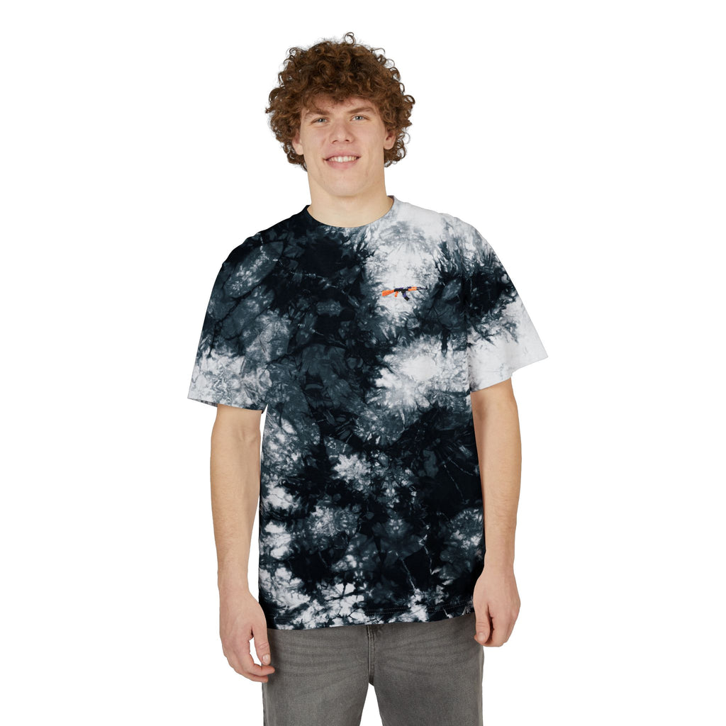 Tie-Dye Spiral Tee — Oversized Rainbow Embroidered T-Shirt