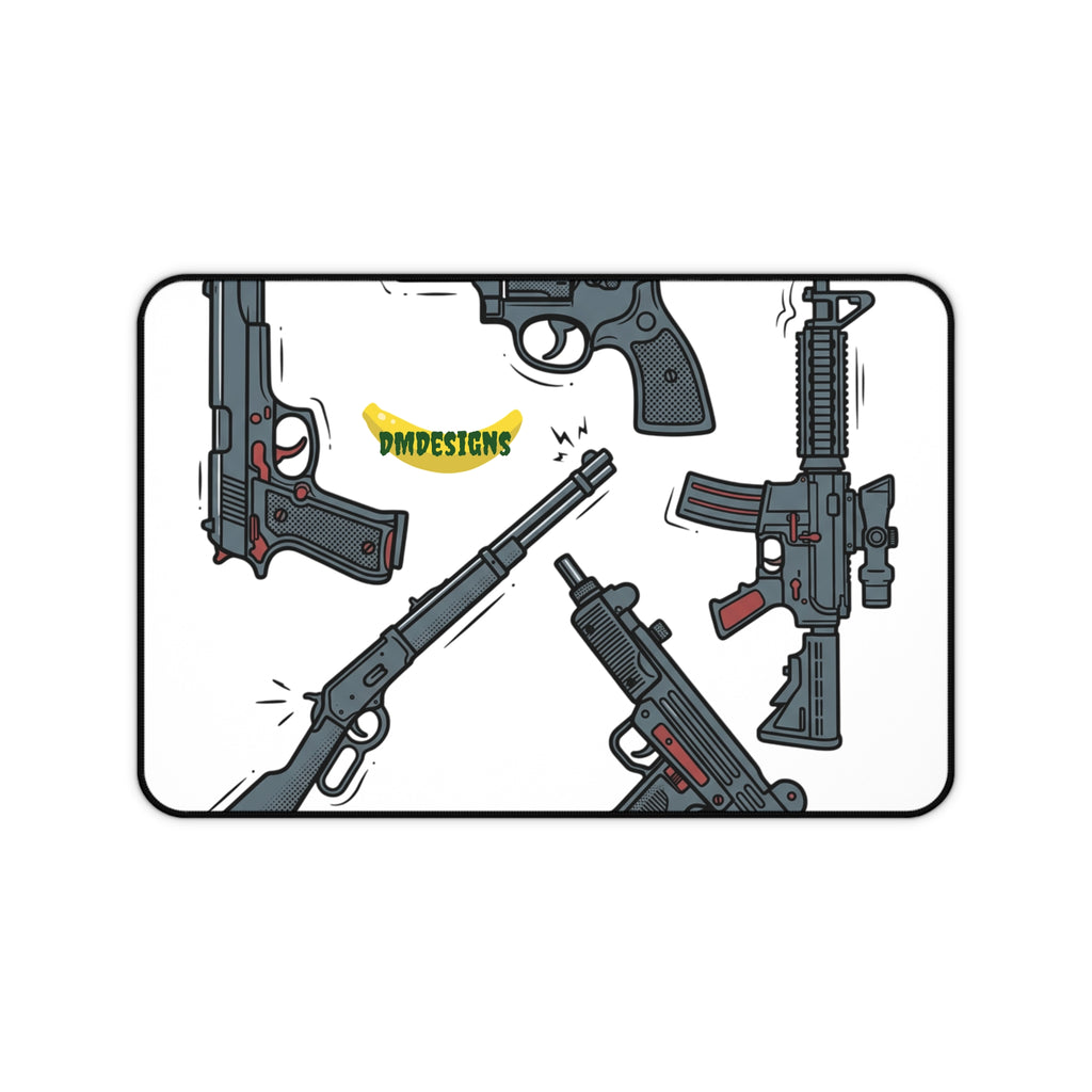 Gun Pattern Desk Mat — Tactical Firearms Gaming Mousepad