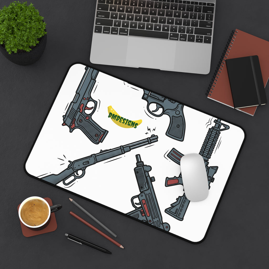 Gun Pattern Desk Mat — Tactical Firearms Gaming Mousepad