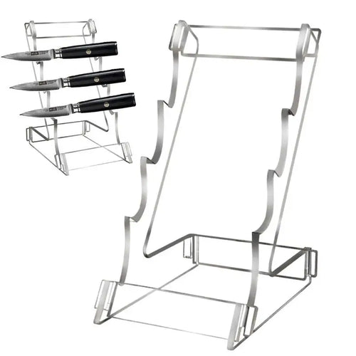 1pc Acrylic Knife Display Stands Pocket Knives Holder 3 Tier Clear Acrylic Hunting Survival Knife Folding Knife Display Rack