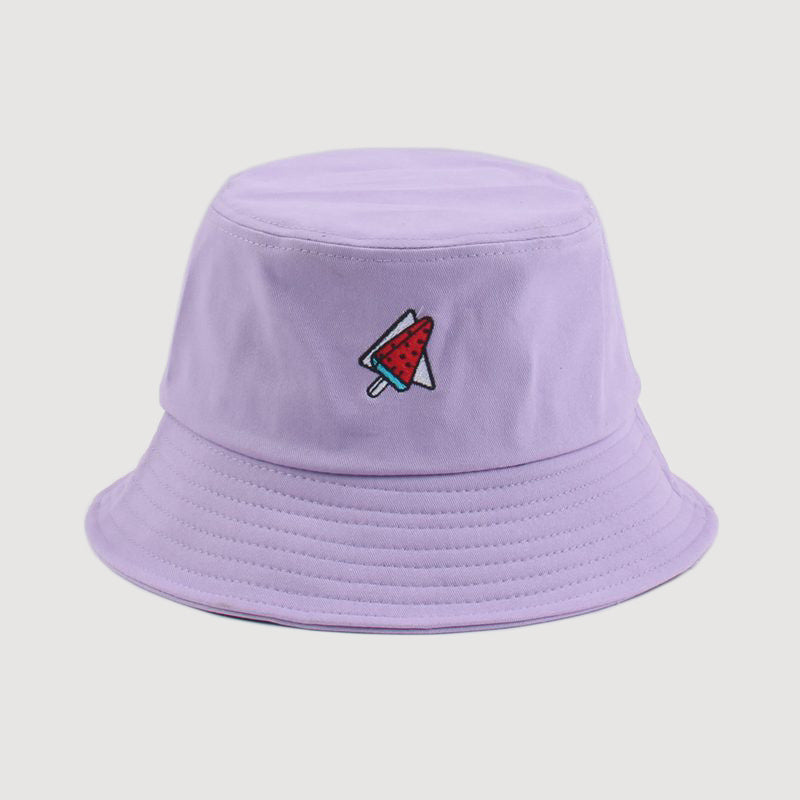 Watermelon embroidered fisherman's sun hat