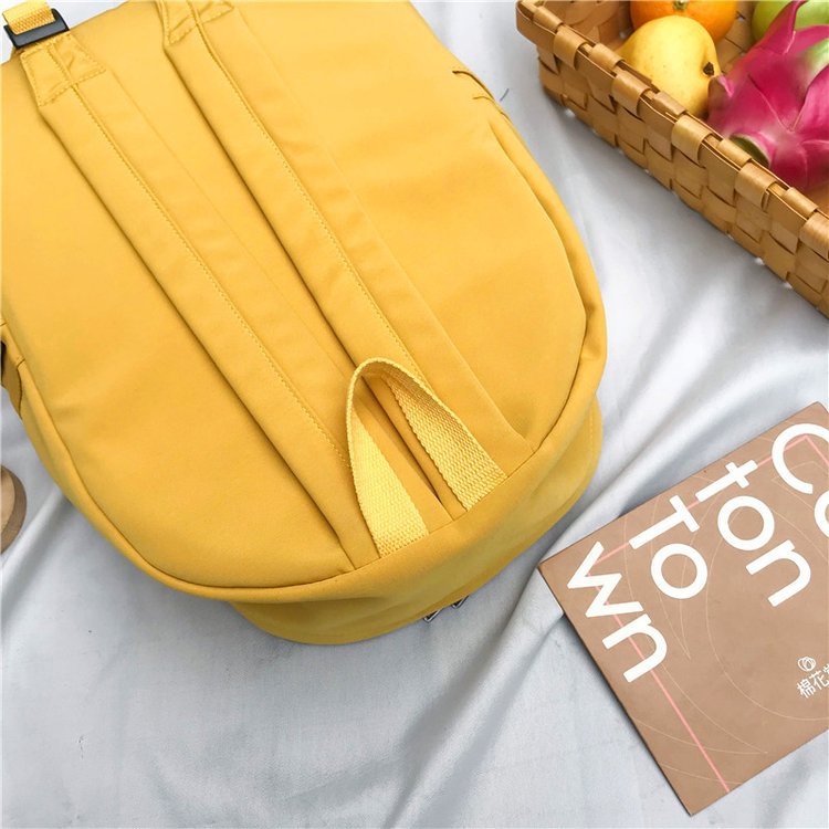 Vintage girl embroidered thread canvas backpack
