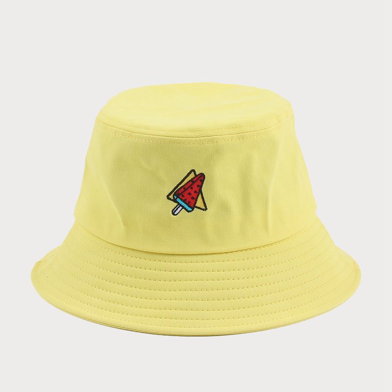 Watermelon embroidered fisherman's sun hat