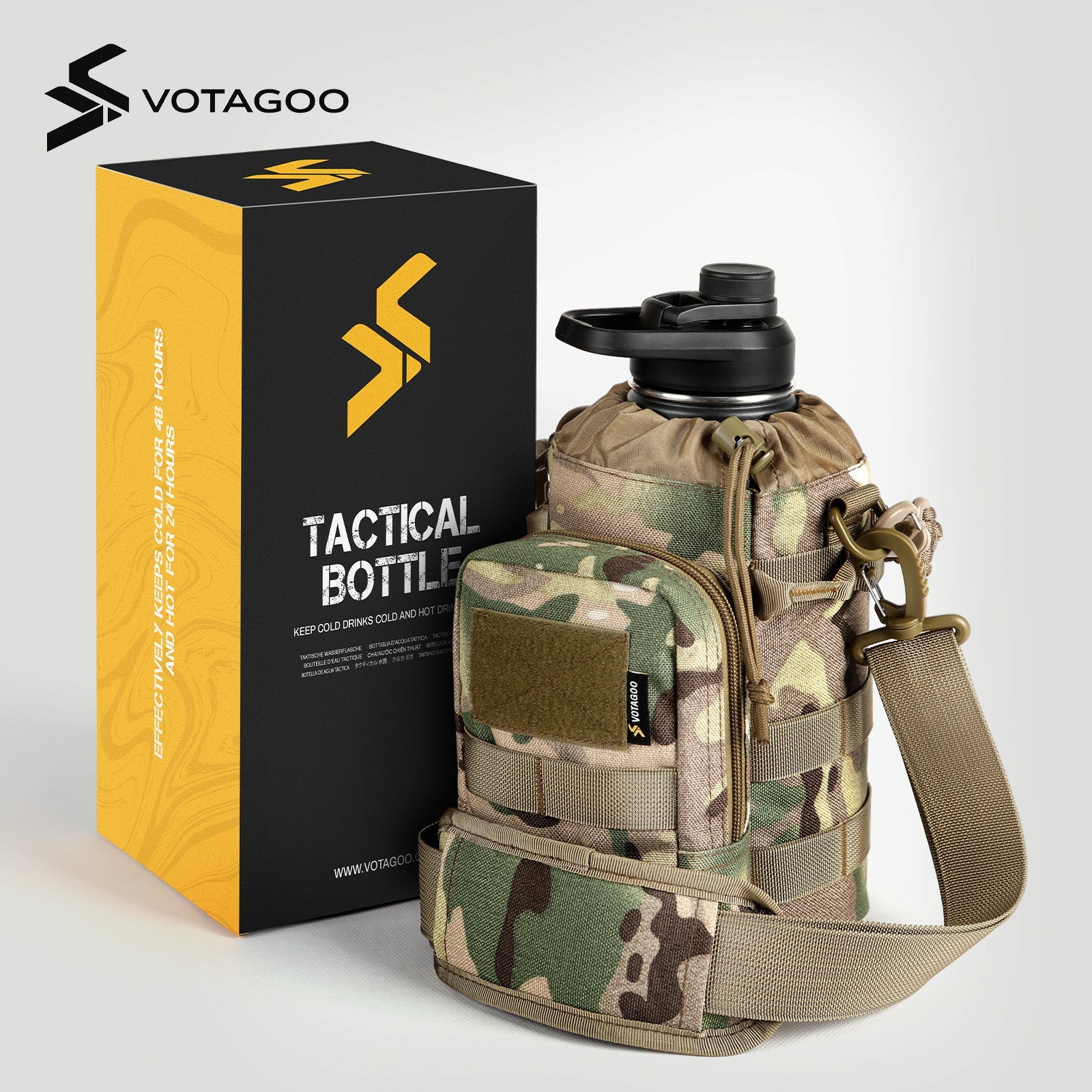 VOTAGOO® 64Oz Tactical Water Bottle