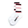 ProSpec Rouleur Socks | Squadra Stripes | White/Midnight Blue/Flamme Rouge Red