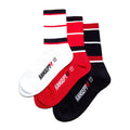 3 PACK ProSpec Rouleur Sock | Squadra Stripes white/red/blue | 3 pack bundle*