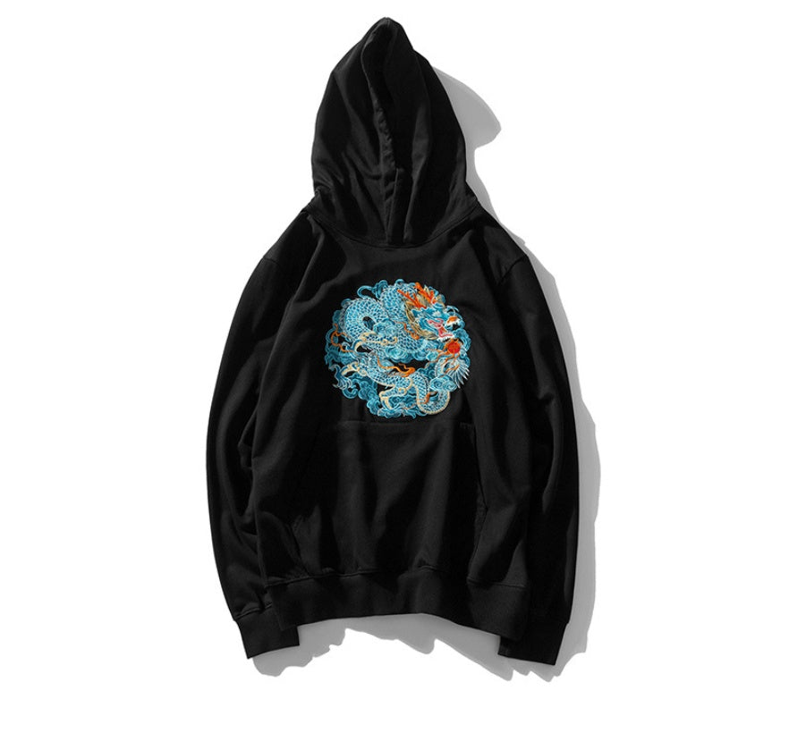 Embroidered hooded sweater