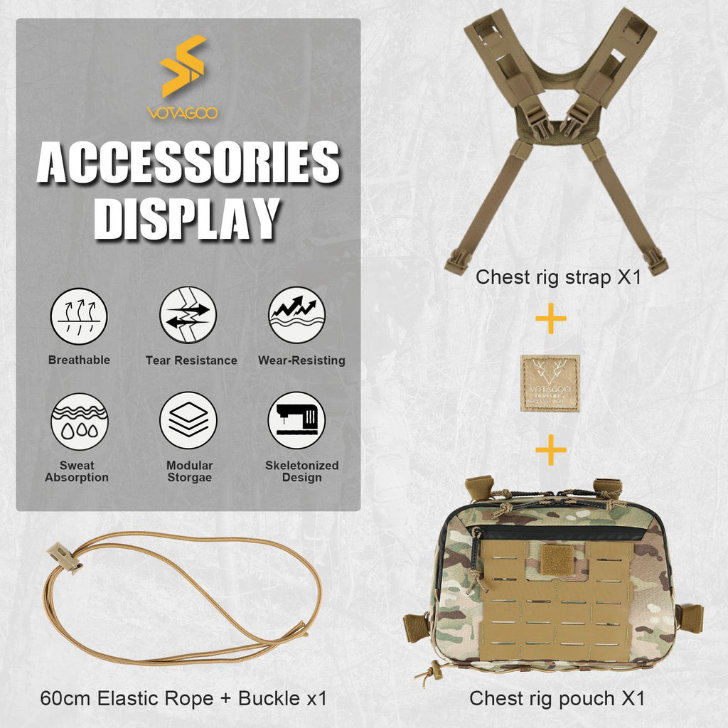 Tactical Chest Rig Bag Hypalon Molle Chest Rig