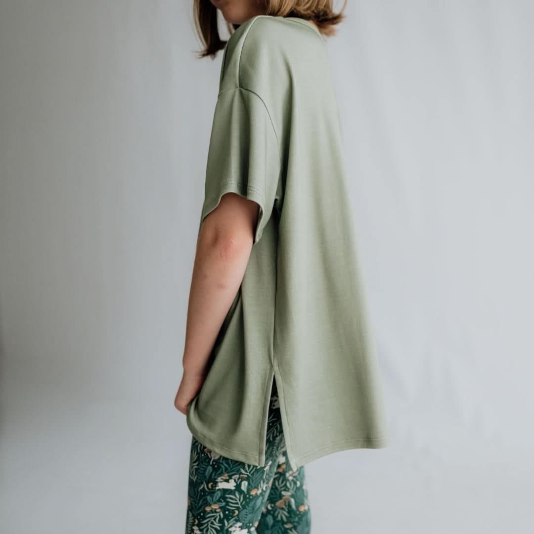 Youth Bamboo Oversized T-Shirt | Sage