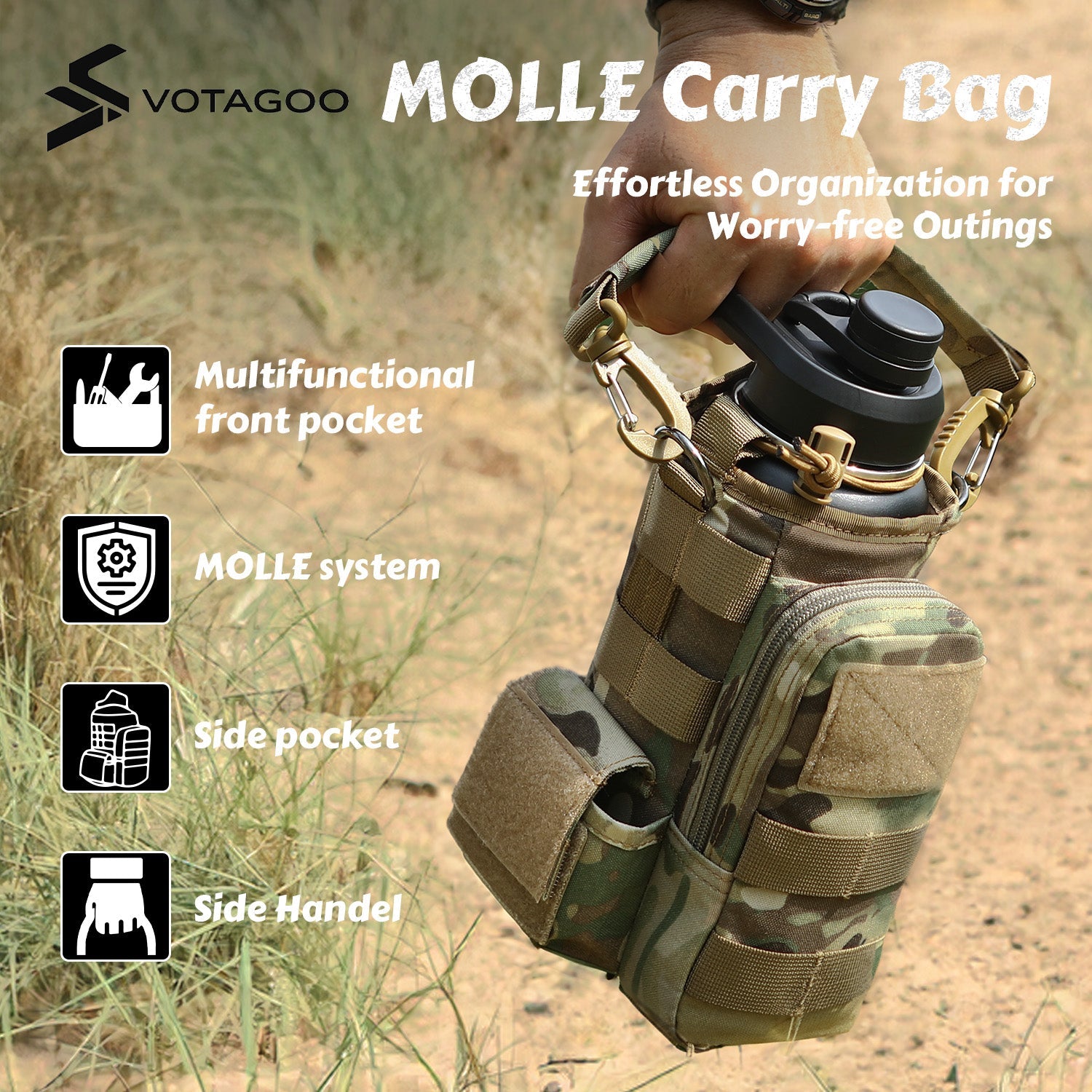 VOTAGOO® 32Oz Tactical Water Bottle-4