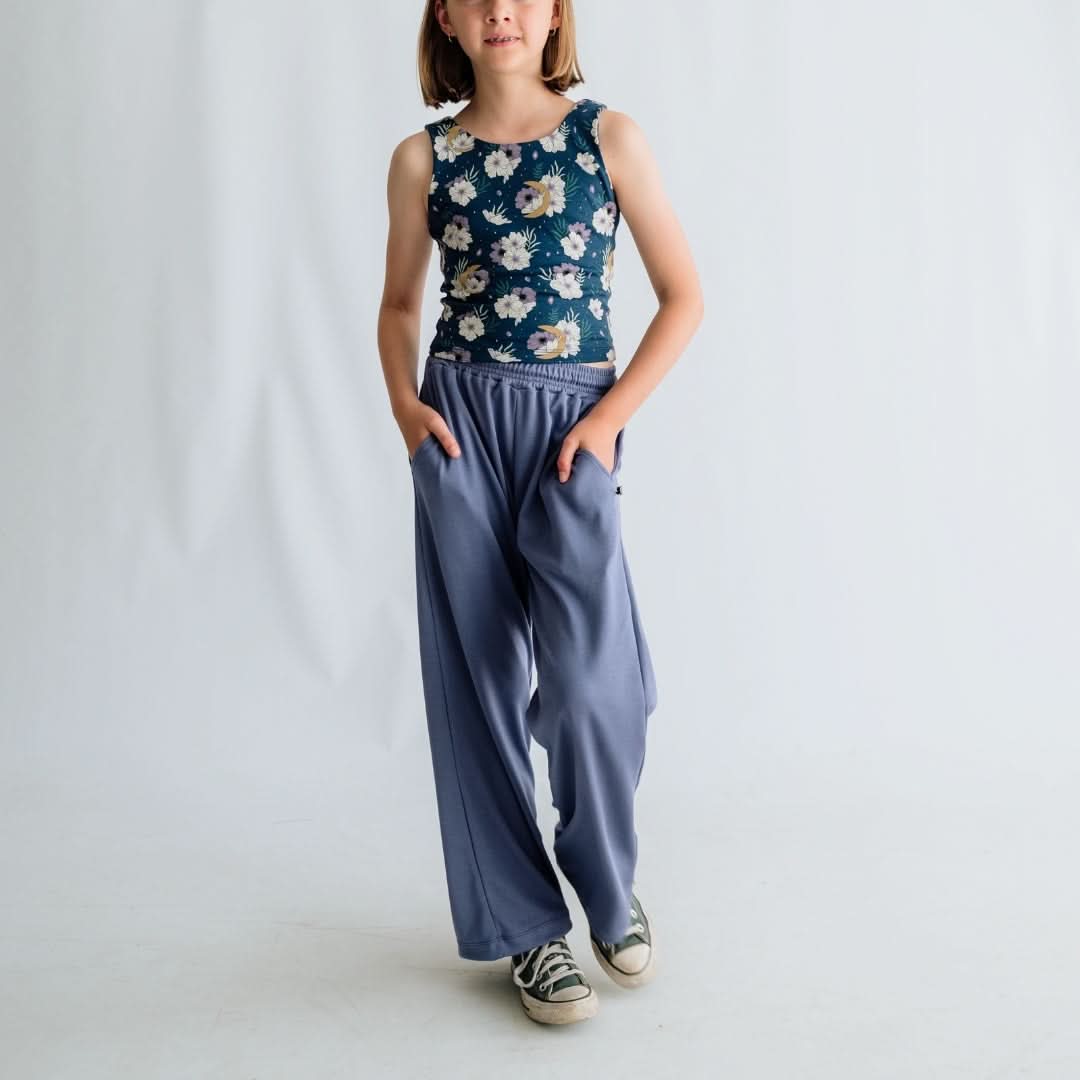 Youth Bamboo Wide Leg Pants | Sage