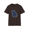 Georgia State Outline T-Shirt with Heart – Home State Pride Tee