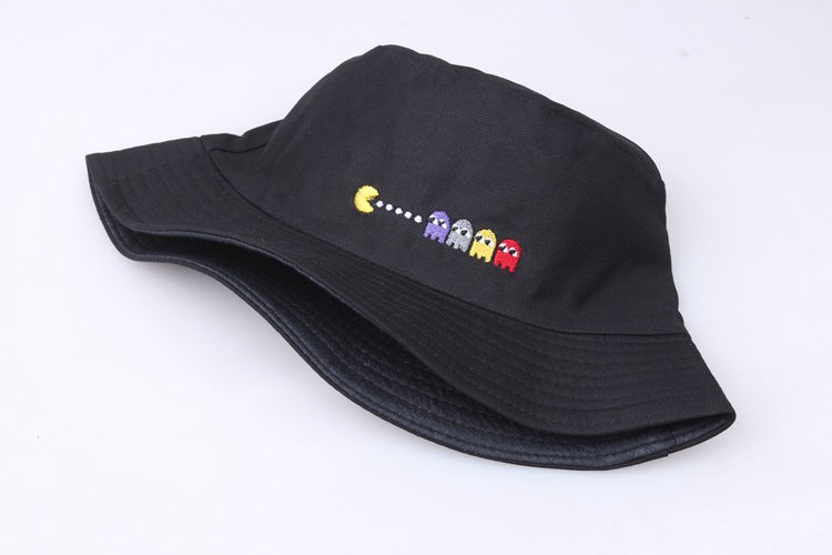 Cartoon embroidered pot hat peas fisherman hat