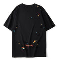 Starry sky embroidered short-sleeved t-shirt