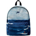 Embroidered print backpack
