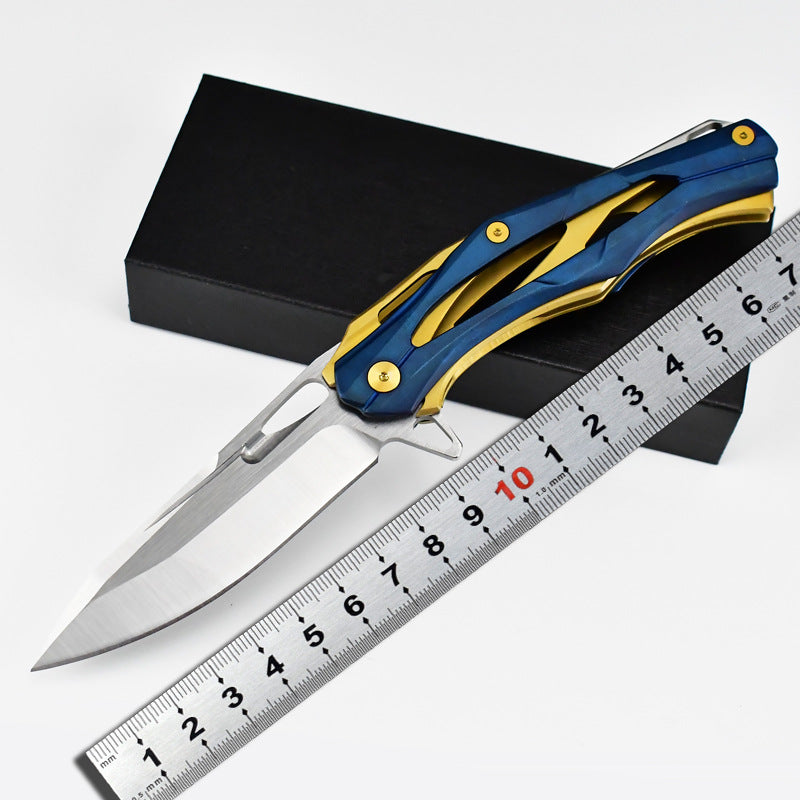 Color Titanium Self-defense Outdoor Carry Folding Knife