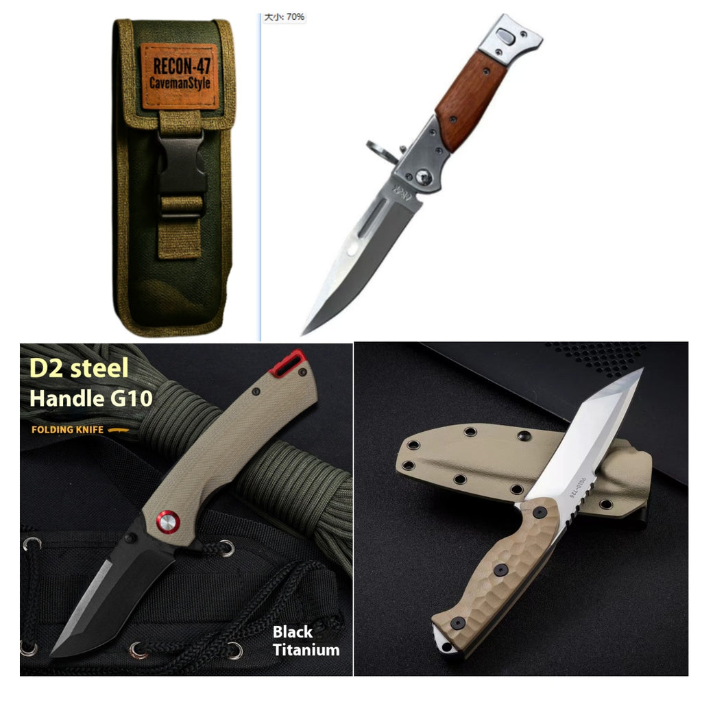High Hardness D2 Steel G10 Handle Stainless Steel Folding Knife