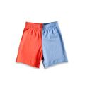 Youth Bamboo Play Shorts | Tangerine Crush And Tidal Blue-1
