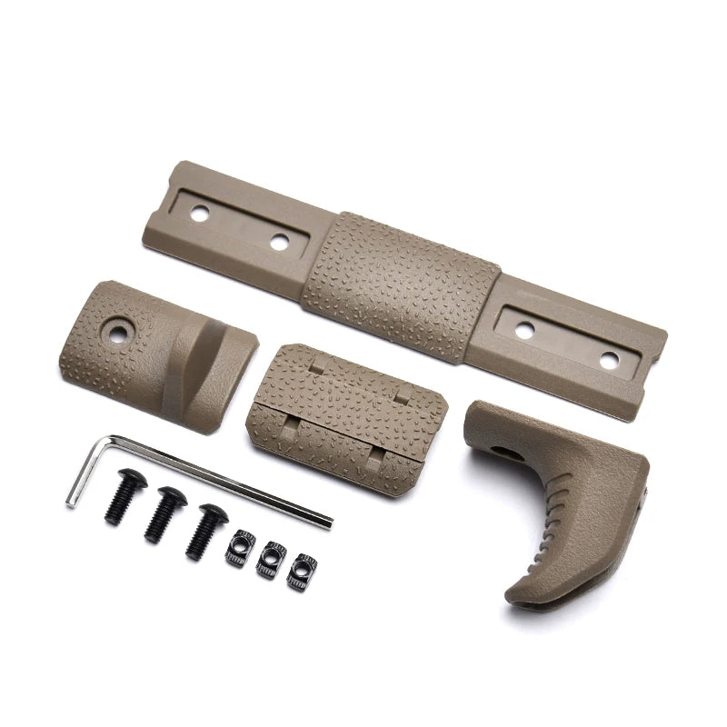 Tactical Hand Stop Kit 4-Piece Set for AR15 M4 Airsoft Fits 20mm Picatinny MLOK Keymod BCM