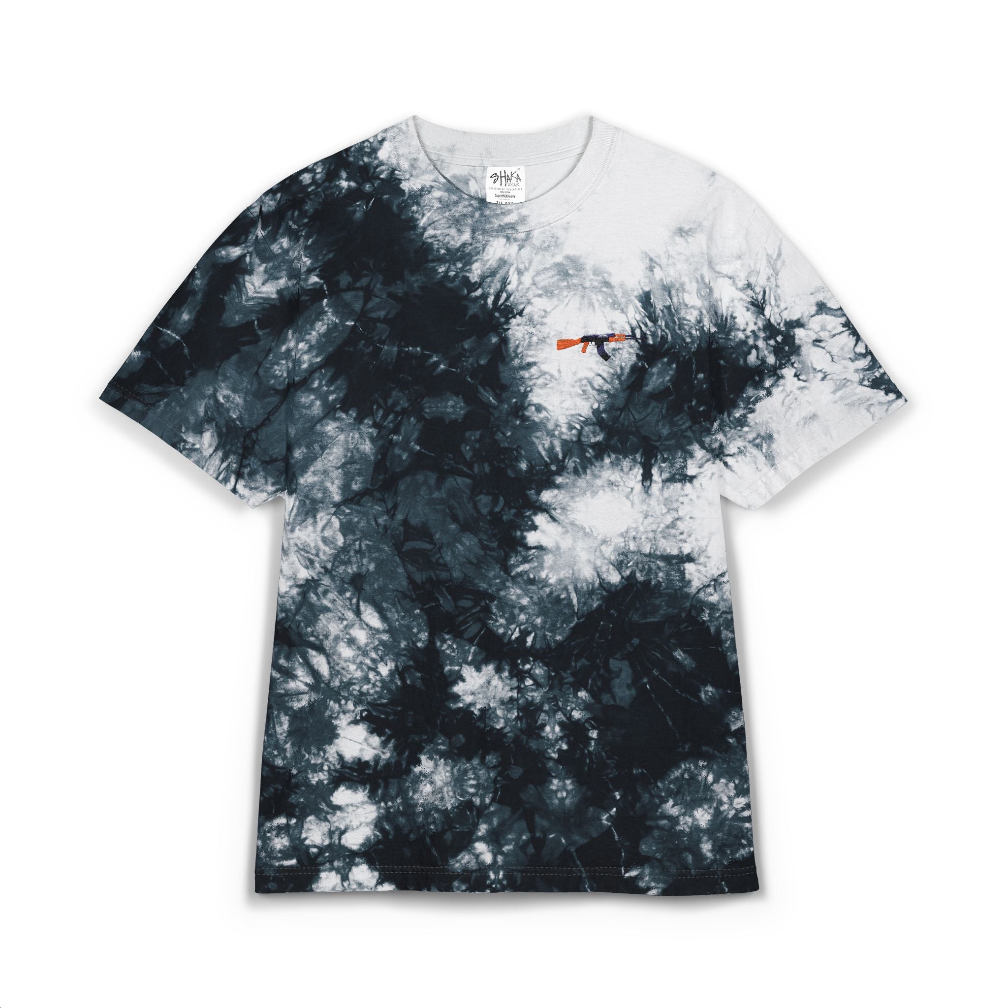 Tie-Dye Spiral Tee — Oversized Rainbow Embroidered T-Shirt