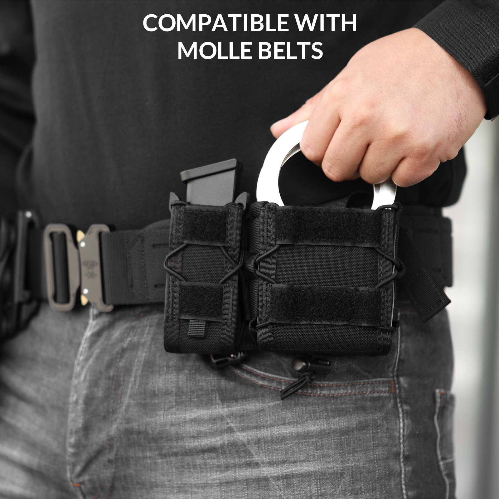 Combo Handcuff Mag Pouch for 9mm Magazine and Chain Handcuffs-1