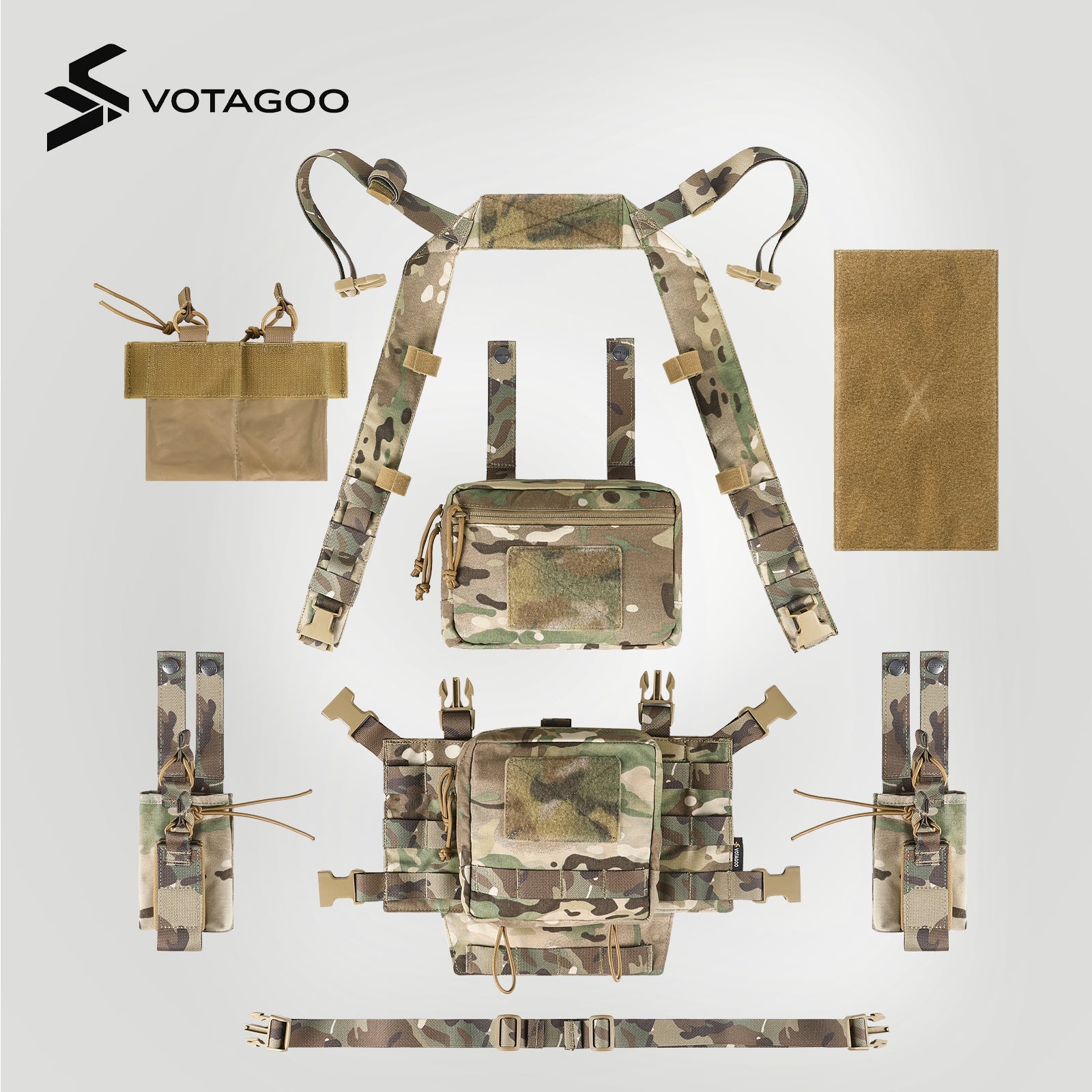 VOTAGOO® Adjustable & Detachable Tactical Chest Rig