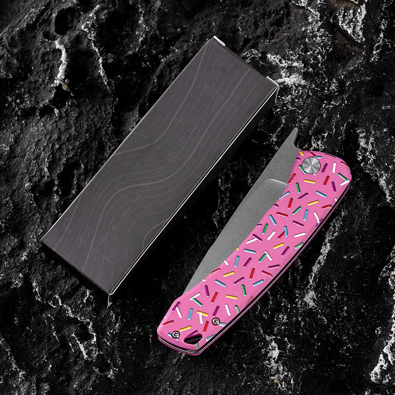 G10 Handle Folding Knife Sharp Outdoor Multifunctional Portable