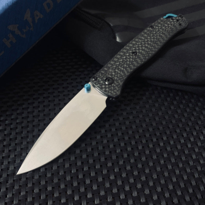 Cross-border Butterfly 535533 High-end Carbon Fiber Handle Folding Knife Outdoor Survival Portable Utility Knife Fishing Knife