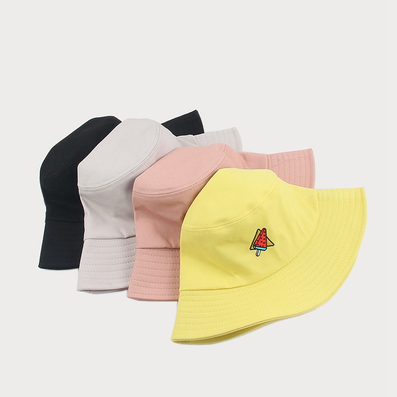 Watermelon embroidered fisherman's sun hat