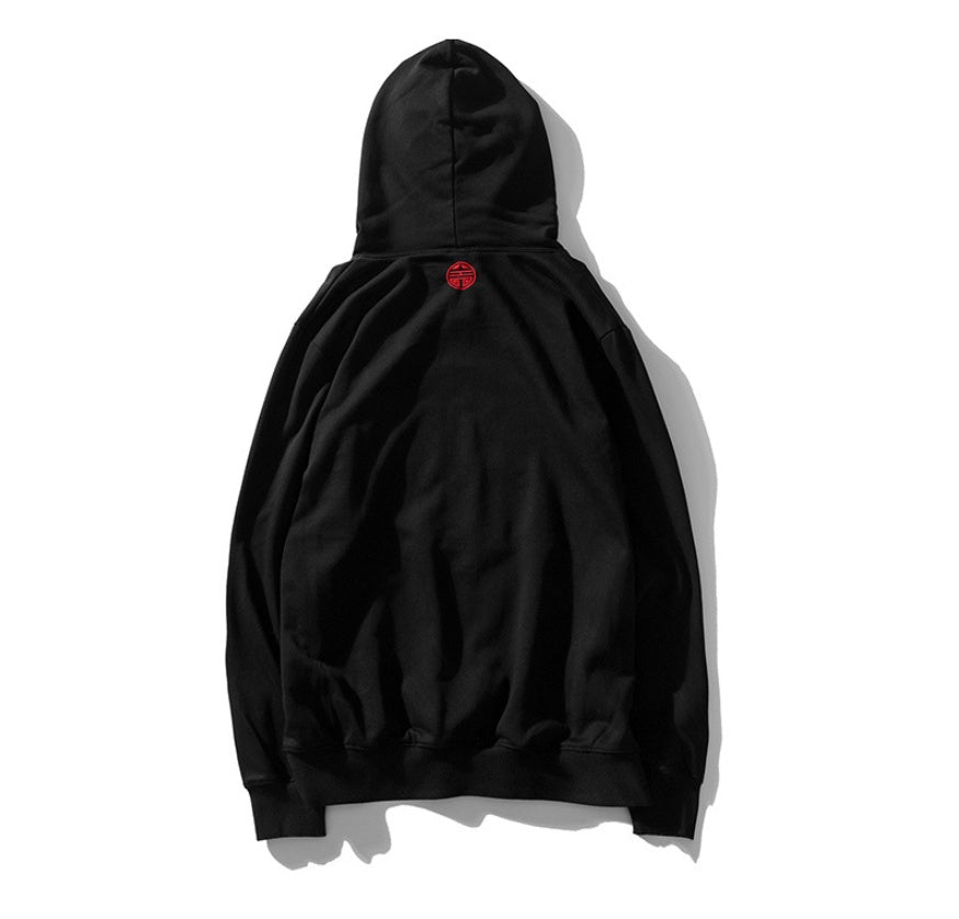 Embroidered hooded sweater