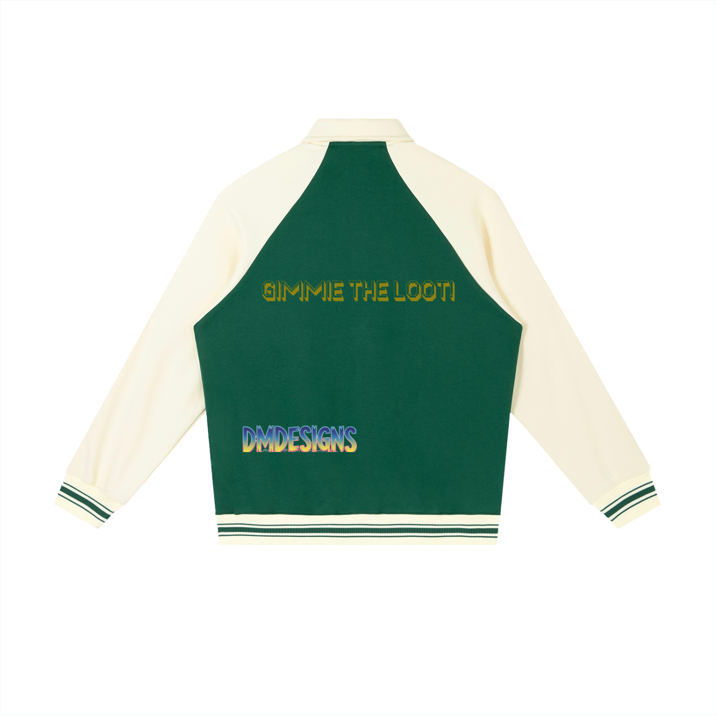 Contrast Raglan Sleeve Baseball Jacket