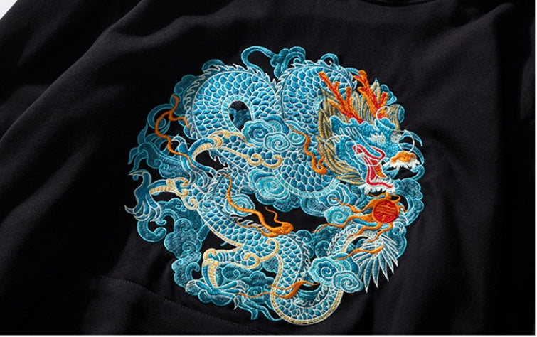 Embroidered hooded sweater