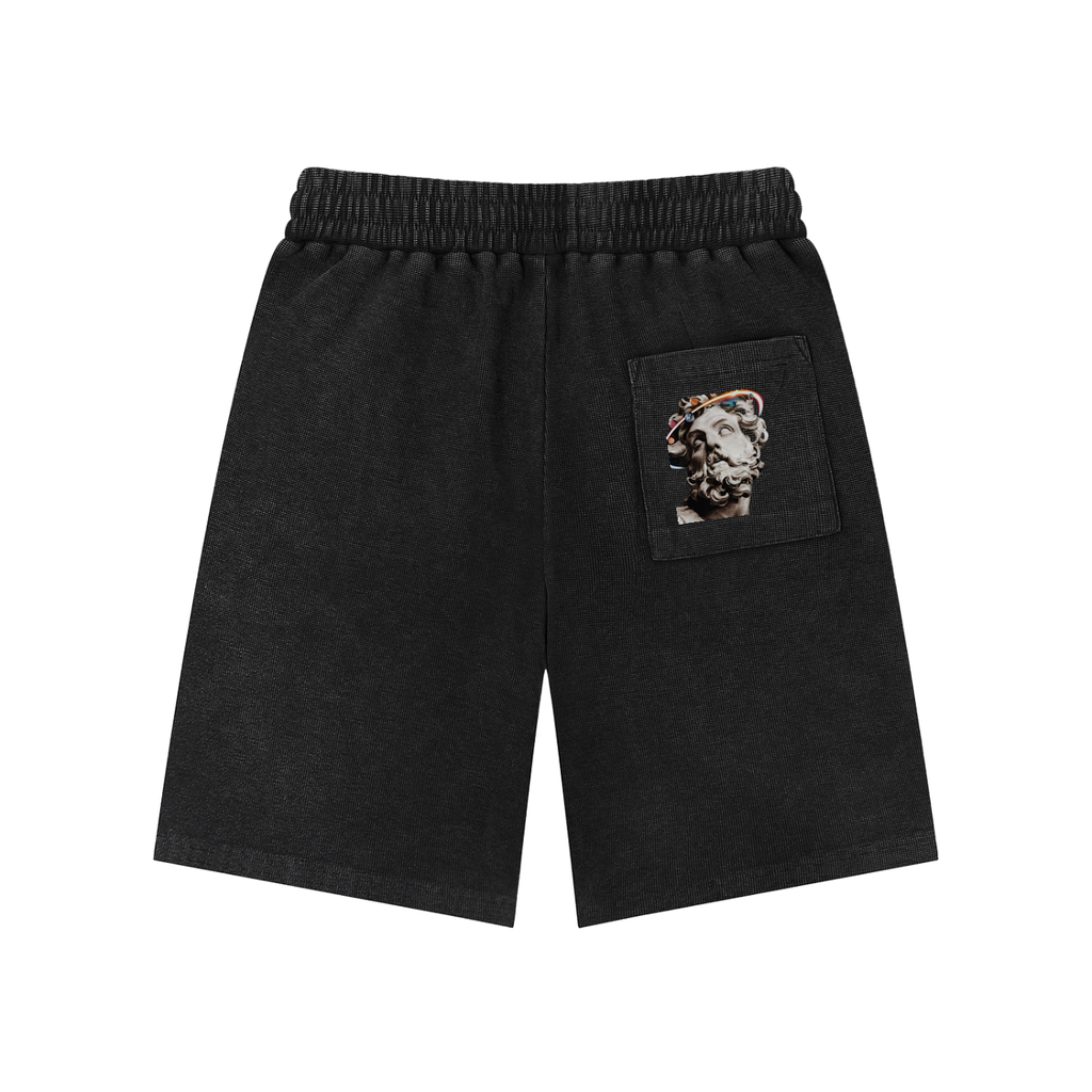 Mineral Wash Waffle Knit Shorts