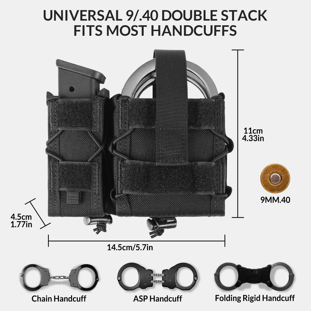 Combo Handcuff Mag Pouch for 9mm Magazine and Chain Handcuffs-2