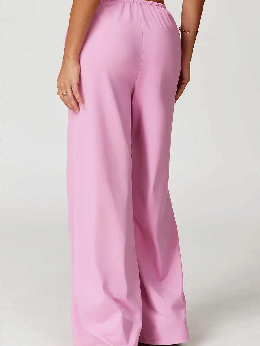 Pastel Soft Wide-Leg Lounge Pants